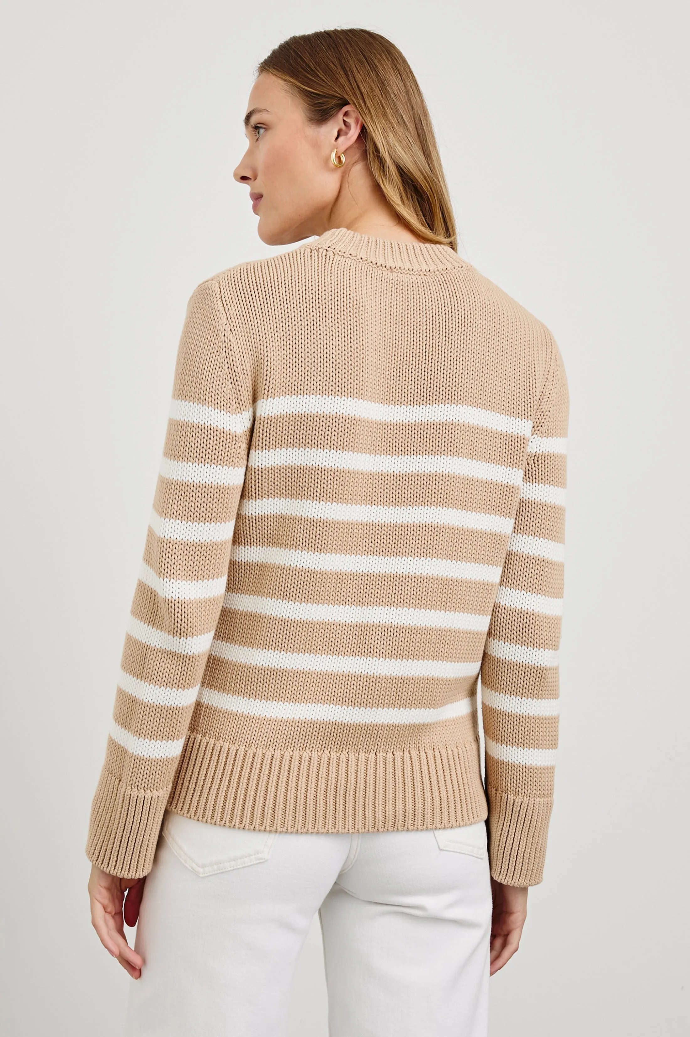 ALISE SWEATER - IVORY BIRCH STRIPE